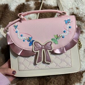 Danielle Nicole Pink and Cream Shoulder Bag
